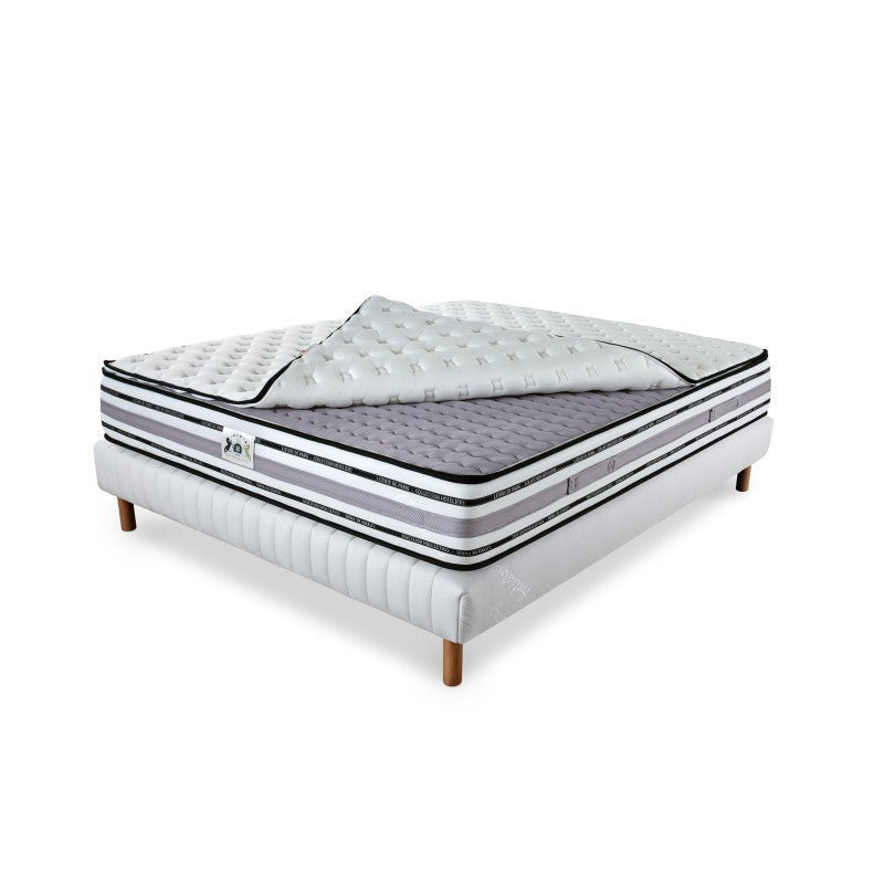 ENSEMBLE LE PLAZA LUXE - Matelas 2 places + 1 Sommier